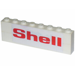 Stickered Assembly 8 x 1 x 2 with 'Shell' Small Pattern on Both Sides (Stickers) - Set 377-1 - 2 Brick 1 x 8 Stickered Assembly 8 x 1 x 2 with 'Shell' Small Pattern on Both Sides (Stickers) - Set 377-1 - 2 Brick 1 x 8