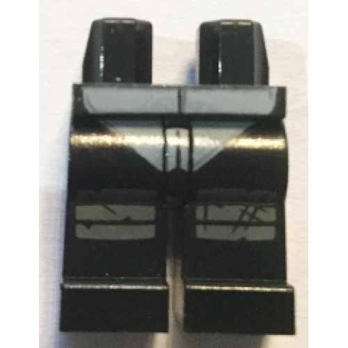 Деталь LEGO 970c00pb0830 Hips and Legs with Turtle Shell and Dark Bluish Gray Knee Pads Pattern