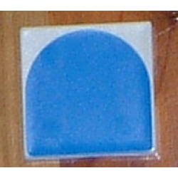 Duplo, Tile 2 x 2 with Shape Blue Inverse Arch Pattern
