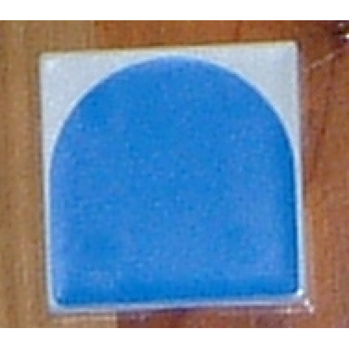 Деталь LEGO 6309p0f Duplo, Tile 2 x 2 with Shape Blue Inverse Arch Pattern