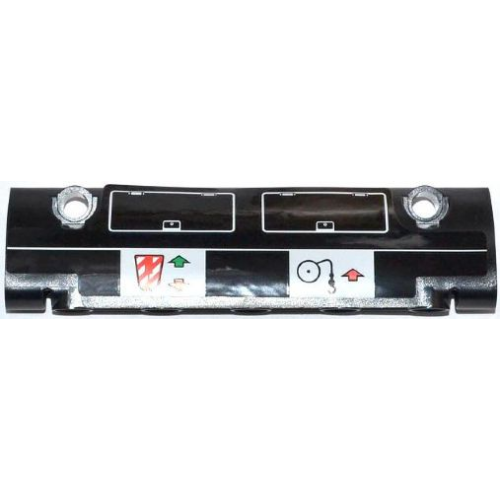 Деталь LEGO 62531pb007L Technic, Panel Curved 11 x 3 with 2 Hatches and Operating Instructions Pattern Model Left Side (Sticker) - Set 42008