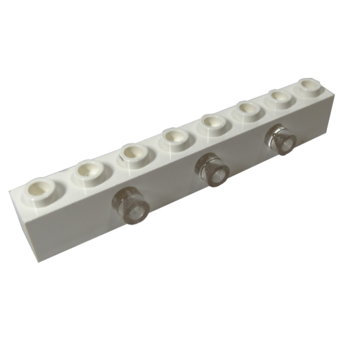 Деталь LEGO 2500c01 Electric, Light Brick 1 x 8 with 3 Front Light Prisms