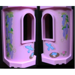Belville Wall, Tower with Window with Grapes and Bird with Nest and Flower Pattern (Stickers) - Set 7582