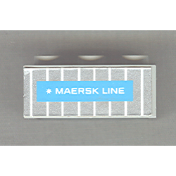 Brick 2 x 3 with Maersk Line Logo Container Pattern (Stickers on both sides) - Set 1650 Brick 2 x 3 with Maersk Line Logo Container Pattern (Stickers on both sides) - Set 1650