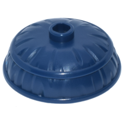 Minifigure, Headgear Hat, Conical Asian Straw with Round Top and Open Stud - Dark Blue