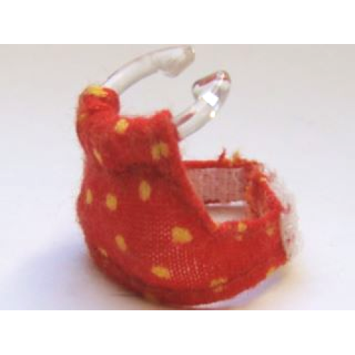 Деталь LEGO 22294 Scala, Clothes Female Halter Top with Tran-Clear Clip and Yellow Dots Pattern