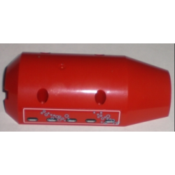 Vehicle, Tipper Drum 3 x 6 x 10 Half with 4 Pin Holes and Vent Holes with Bubbles Pattern Model Left (Sticker) - Set 8075 Vehicle, Tipper Drum 3 x 6 x 10 Half with 4 Pin Holes and Vent Holes with Bubbles Pattern Model Left (Sticker) - Set 8075