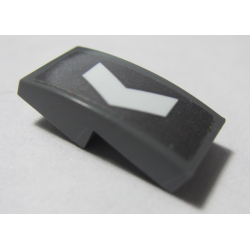 Slope, Curved 2 x 1 x 2/3 with White Arrow Pattern Model Right Side (Sticker) - Set 70613 Slope, Curved 2 x 1 x 2/3 with White Arrow Pattern Model Right Side (Sticker) - Set 70613