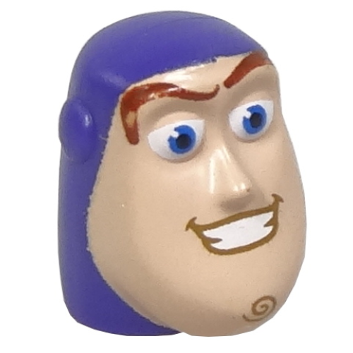 Деталь LEGO 88062pb01 Minifigure, Head, Modified Buzz Lightyear Pattern