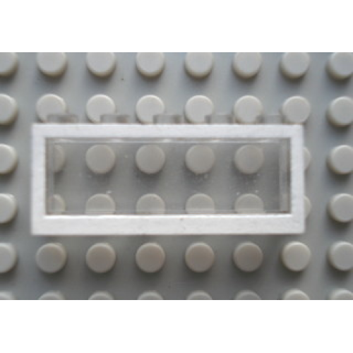 Деталь LEGO Mx1552pb01 Modulex, Window 1 x 5 x 2 with White Border Pattern