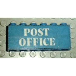 Stickered Assembly 6 x 1 x 2 with 'POST OFFICE' Pattern (Sticker) - Set 1589-1 - 2 Brick 1 x 6 Stickered Assembly 6 x 1 x 2 with 'POST OFFICE' Pattern (Sticker) - Set 1589-1 - 2 Brick 1 x 6