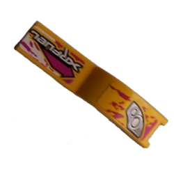 Vehicle, Mudguard 1 x 4 1/2 with 'XRFUEL', Arrow, and Headlights Pattern Model Left Side (Stickers) - Set 8131 Vehicle, Mudguard 1 x 4 1/2 with 'XRFUEL', Arrow, and Headlights Pattern Model Left Side (Stickers) - Set 8131