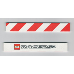 Foam Racers, Barrier, Lego and Racers Logos One Side, Red Danger Stripes on Reverse Foam Racers, Barrier, Lego and Racers Logos One Side, Red Danger Stripes on Reverse