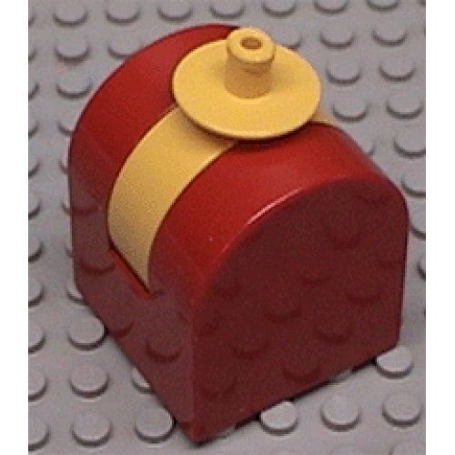 Деталь LEGO 31248c01 Duplo Brick 2 x 2 x 2 Curved Top with Yellow Propeller / Rotor Holder