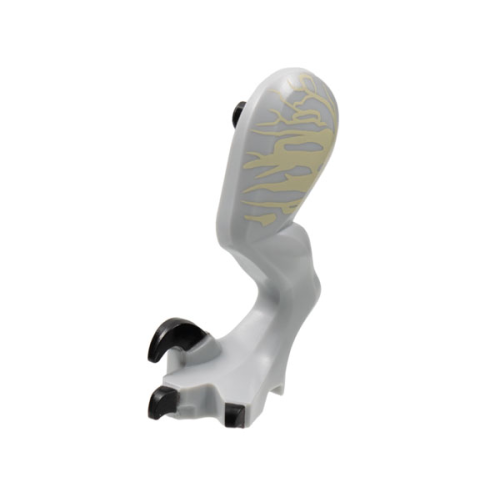 Деталь LEGO 49630c01pb03 Dinosaur Leg Large (Rear) Raptor Left with Black Pin with Black Claws and Tan Markings Pattern