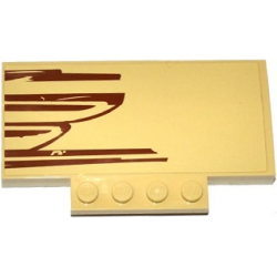 Slope, Curved 5 x 8 x 2/3 with 4 Studs with SW Wookiee Gunship Rear Pattern Model Left Side (Sticker) - Set 75084 Slope, Curved 5 x 8 x 2/3 with 4 Studs with SW Wookiee Gunship Rear Pattern Model Left Side (Sticker) - Set 75084