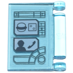 Minifigure, Utensil Book Cover with Digital Display Hamburger, Silhouette, and Phone Pattern (Sticker) - Set 76269 Minifigure, Utensil Book Cover with Digital Display Hamburger, Silhouette, and Phone Pattern (Sticker) - Set 76269