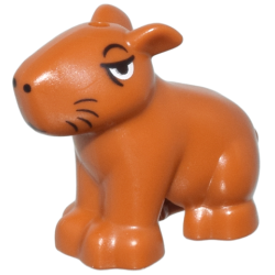 Capybara with Black Eyes, Nose, and Whiskers Pattern (Encanto Chispi)
