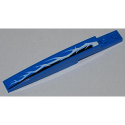 Slope, Curved 10 x 1 with Lightning Pattern Model Left Side (Sticker) - Set 9442 Slope, Curved 10 x 1 with Lightning Pattern Model Left Side (Sticker) - Set 9442