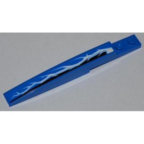 Деталь LEGO 85970pb004L Slope, Curved 10 x 1 with Lightning Pattern Model Left Side (Sticker) - Set 9442