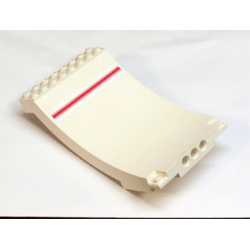 Sports Arena Section / Skateboard Ramp with Red Stripe Pattern (Sticker) - Set 3536