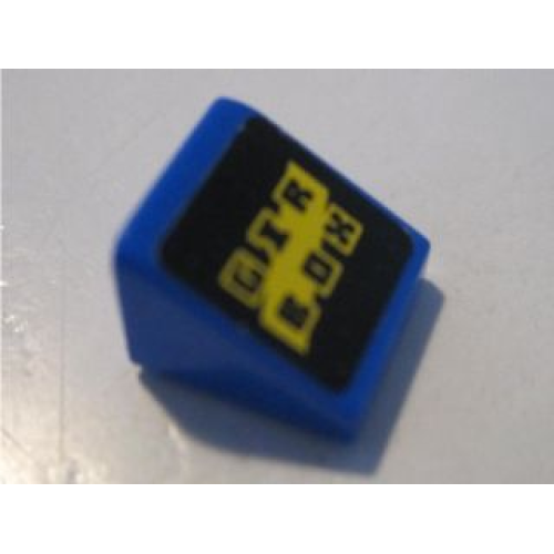 Деталь LEGO 54200pb032 Slope 30 1 x 1 x 2/3 with 'GXR BOX' on Black Background Pattern (Sticker) - Set 8495