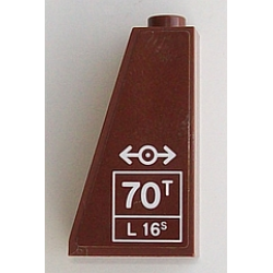 Slope 75 2 x 1 x 3 with White '70T', 'L 16S' and Train Logo Pattern (Sticker) - Set 60098