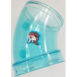 Cylinder Tube, Curved 45 degrees with Fish with Coral Fins Pattern (Sticker) - Set 41430 Cylinder Tube, Curved 45 degrees with Fish with Coral Fins Pattern (Sticker) - Set 41430