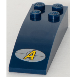 Slope, Curved 6 x 2 with Agents Logo, Silver Background Pattern (Sticker) - Set 8634 Slope, Curved 6 x 2 with Agents Logo, Silver Background Pattern (Sticker) - Set 8634