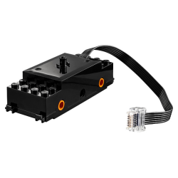 Electric, Train Motor 9V RC Train with Integrated Powered Up Attachment, Orange Wheel Holders