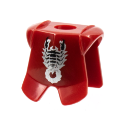 Minifigure Armor Breastplate with Leg Protection with Black and Silver Scorpion Pattern Minifigure Armor Breastplate with Leg Protection with Black and Silver Scorpion Pattern