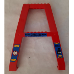 Support Crane Stand Double with 'DANGER', 'MAX 100', and '10 m' on Blue Background Pattern (Stickers) - Set 4557 Support Crane Stand Double with 'DANGER', 'MAX 100', and '10 m' on Blue Background Pattern (Stickers) - Set 4557