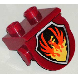 Duplo, Plate 1 x 2 with Overhang with Phoenix on Black Shield Pattern Duplo, Plate 1 x 2 with Overhang with Phoenix on Black Shield Pattern