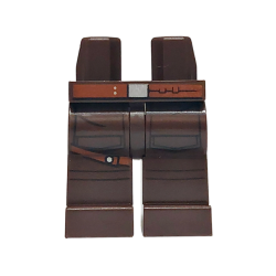 Hips and Legs with Reddish Brown Belt and Right Leg Strap, Silver Buckle and Dots, Black Pockets Pattern Hips and Legs with Reddish Brown Belt and Right Leg Strap, Silver Buckle and Dots, Black Pockets Pattern