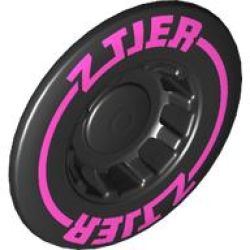 Wheel Cover 10 Spoke Recessed with Dark Pink 'Z TIER' and Circle Pattern