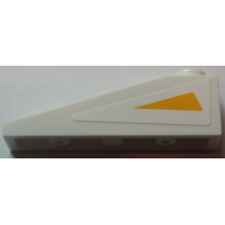 Slope 18 4 x 1 with Bright Light Orange Triangle on White Background Pattern Model Left Side (Sticker) - Set 75021