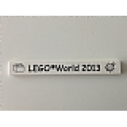 Tile 1 x 8 with 'LEGO World 2013', Brick, and Ladybug Pattern Tile 1 x 8 with 'LEGO World 2013', Brick, and Ladybug Pattern