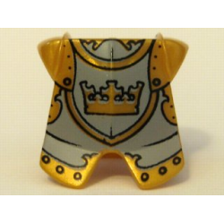 Minifigure Armor Breastplate with Leg Protection with Fantasy Era Gold Knight Pattern Minifigure Armor Breastplate with Leg Protection with Fantasy Era Gold Knight Pattern