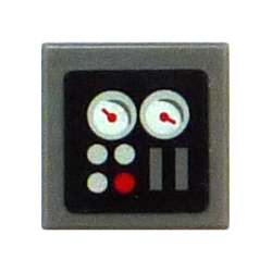 Tile 1 x 1 with Gauges Pattern (Sticker) - Set 5970 Tile 1 x 1 with Gauges Pattern (Sticker) - Set 5970