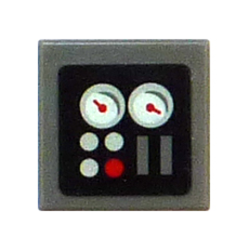 Деталь LEGO 3070pb051 Tile 1 x 1 with Gauges Pattern (Sticker) - Set 5970