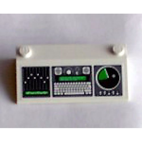 Деталь LEGO 3939pb03 Slope 33 3 x 6 with Inner Walls with Computer/Radar Console Pattern (Sticker) - Set 7237