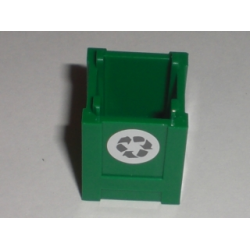 Container, Box 2 x 2 x 2 - Top Opening with Recycling Arrows Pattern on Single Side (Sticker) - Set 7208 Container, Box 2 x 2 x 2 - Top Opening with Recycling Arrows Pattern on Single Side (Sticker) - Set 7208