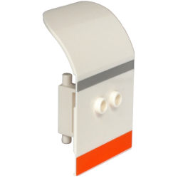 Door 2 x 4 x 6 Curved Aircraft with Light Bluish Gray and Orange Stripes Pattern Door 2 x 4 x 6 Curved Aircraft with Light Bluish Gray and Orange Stripes Pattern
