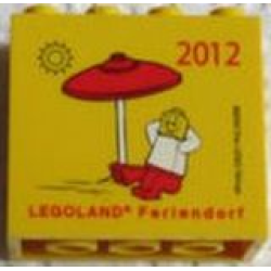 Brick 2 x 4 x 3 with Legoland Feriendorf 2012 Pattern