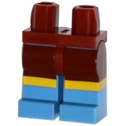 Hips and Medium Blue Legs with Dark Red Shorts and Yellow Knee Stripes Pattern Hips and Medium Blue Legs with Dark Red Shorts and Yellow Knee Stripes Pattern