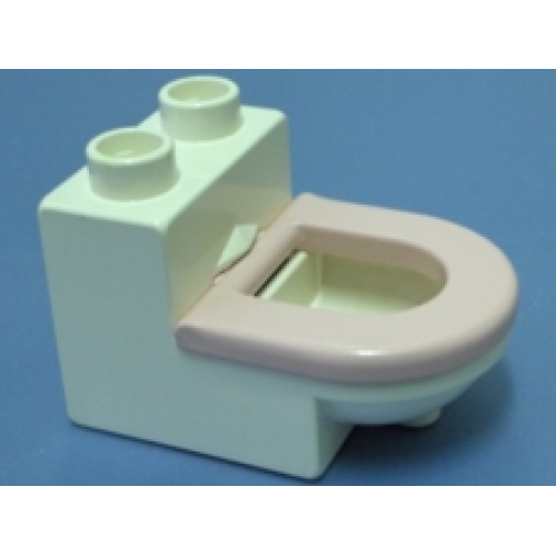 Деталь LEGO 4911c03 Duplo, Furniture Toilet with Rose Pink Seat (4911 / 4912)