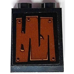 Slope 65 2 x 2 x 2 with Bottom Tube with Reddish Brown Wooden Boards Pattern 1 (Sticker) - Set 70425 Slope 65 2 x 2 x 2 with Bottom Tube with Reddish Brown Wooden Boards Pattern 1 (Sticker) - Set 70425