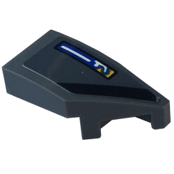 Wedge 2 x 1 x 2/3 Right with Black Stripe and Michelin Logo Pattern (Sticker) - Set 76903