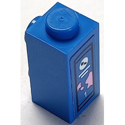 Brick, Modified 1 x 1 x 1 2/3 with Studs on Side with Book Spine with White Number 1, Lines, Paint Brush in Circle, Bright Pink Splotches and Black Outline Pattern (Sticker) - Set 41739 Brick, Modified 1 x 1 x 1 2/3 with Studs on Side with Book Spine with White Number 1, Lines, Paint Brush in Circle, Bright Pink Splotches and Black Outline Pattern (Sticker) - Set 41739