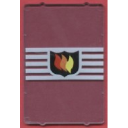 Glass for Window 1 x 4 x 5 with Fire Logo Badge on 5 White Stripes Pattern Glass for Window 1 x 4 x 5 with Fire Logo Badge on 5 White Stripes Pattern